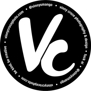 VC Photo & Design Circle Sticker - Black